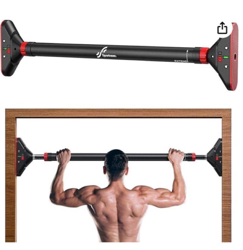 sportneer pull up bar doorway chin up bar no screws door frame chin up push up sit up bar adjustable 75-94cm (29.5in-37in) up to 200kg capacity workout bar