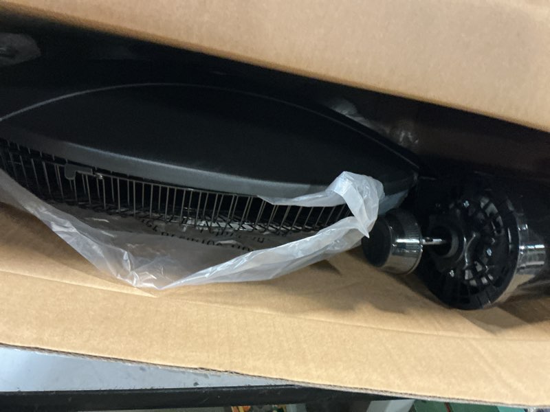 Condition photo showing Good Condition for utilitech 18-in 120-volt 3-speed indoor black oscillating pedestal fan with remote