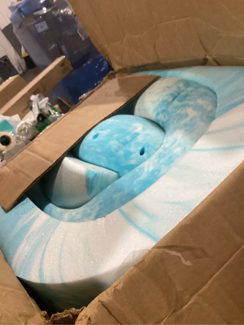 Condition photo showing As Is for item simiar to photo) ego topper 3 inch queen memory foam mattress topper, gel foam mattress topper for pressure relief, ventilated design bed topper in a box, certipur-us certified, 60\"×80\", medium