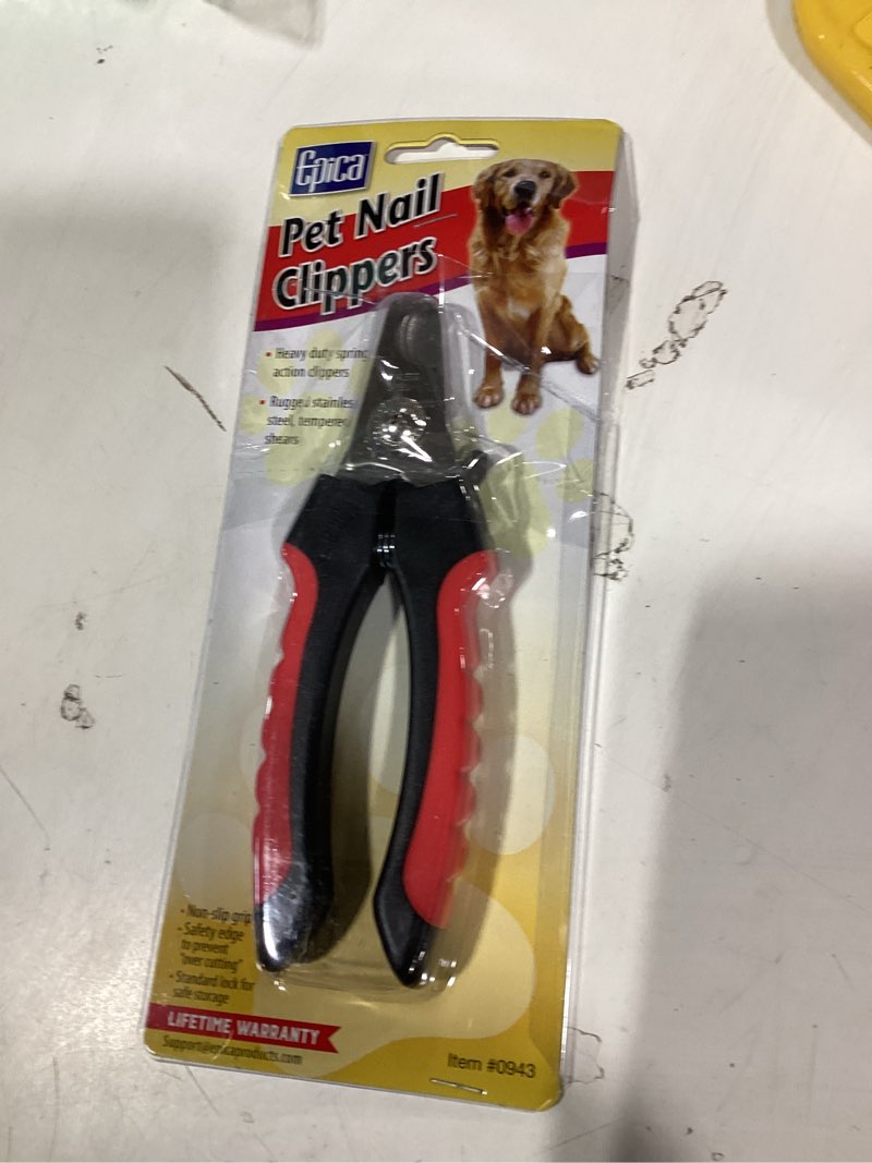 Condition photo showing New/Like New for epica professional dog nail clipper - dog nail trimmer for large dogs - easy and safe pets grooming clippers - cat claw trimmer with safety guard (large)