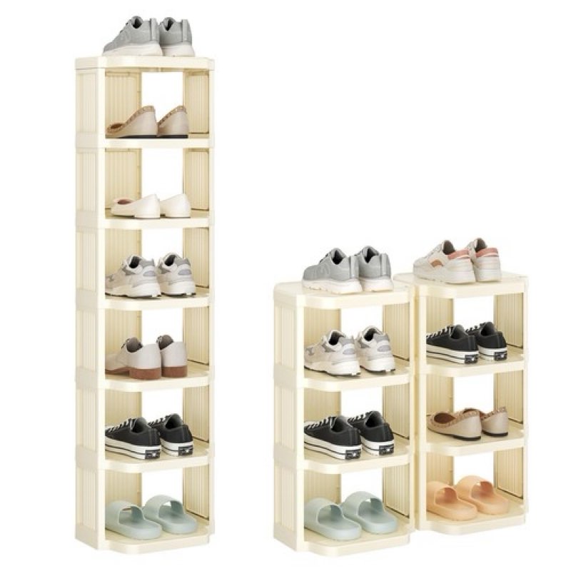 Kitstorack Vertical Shoe Rack: 8 Tiers Stackable Shoe Rack for Closet DIY Free Standing Shoe Organiz