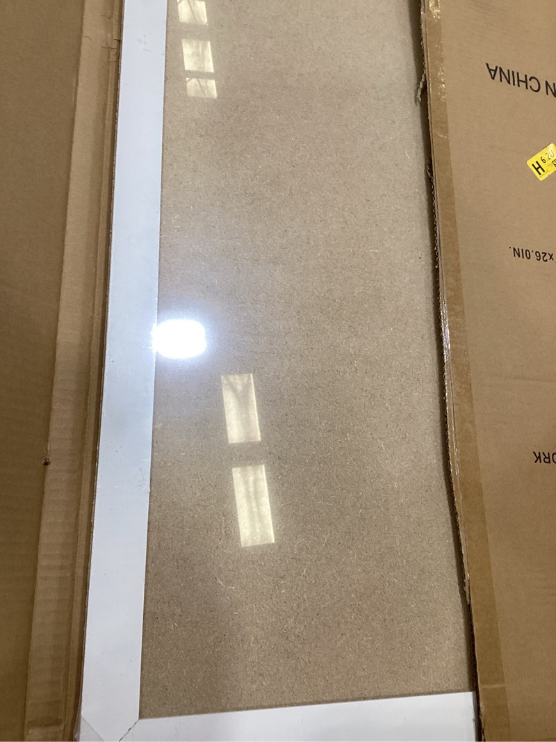 Condition photo showing Good Condition for Cork Board Bulletin Board, 36" x 24" Corkboard for Wall, Rustic White Wooden Frame, Hanging Pin Board for Home & Office Decor, 10 Push Pins White Frame 36"x24"