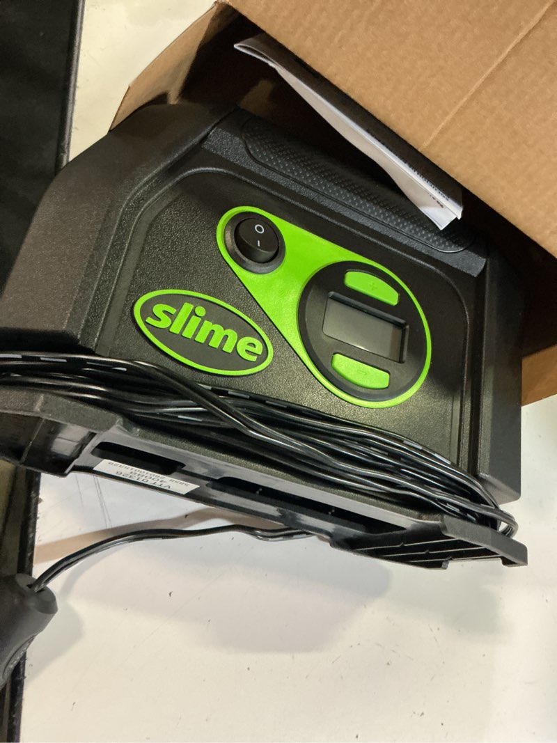 Condition photo showing As Is for slime air inflator (power source: car )