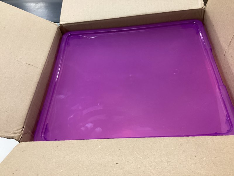 Condition photo showing Good Condition for Storex Classroom Craft Project Box – Stacking Plastic Organizer Fits 12x12 Scrapbooking Paper, Assorted STEAM Colors, 5-Pack (63202C05C)