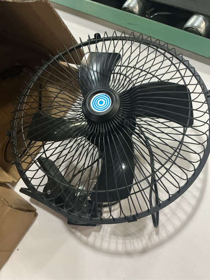 Condition photo showing Good Condition for cydzsw 12v clip fan for car,10 inch portable 90° rotation oscillating 12 volt dc desk fan,2 speed car fans that blow cold air,360° adjustment clip on fans for rv,truck,suv and vehicles(black)