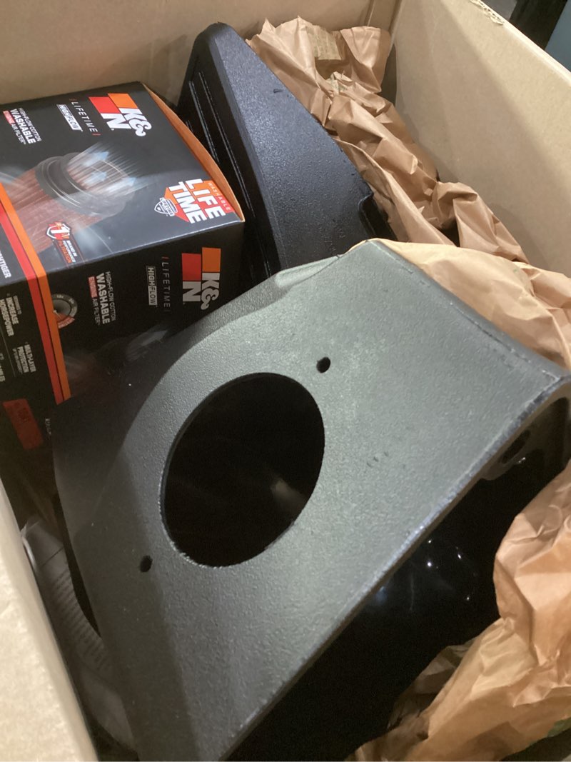 Condition photo showing Good Condition for k&n cold air intake system: high-flow air-filter, increase performance & horsepower: compatible with 2019-2020 chevrolet silverado 1500; 2019-2020 gmc sierra 1500, 63-3117