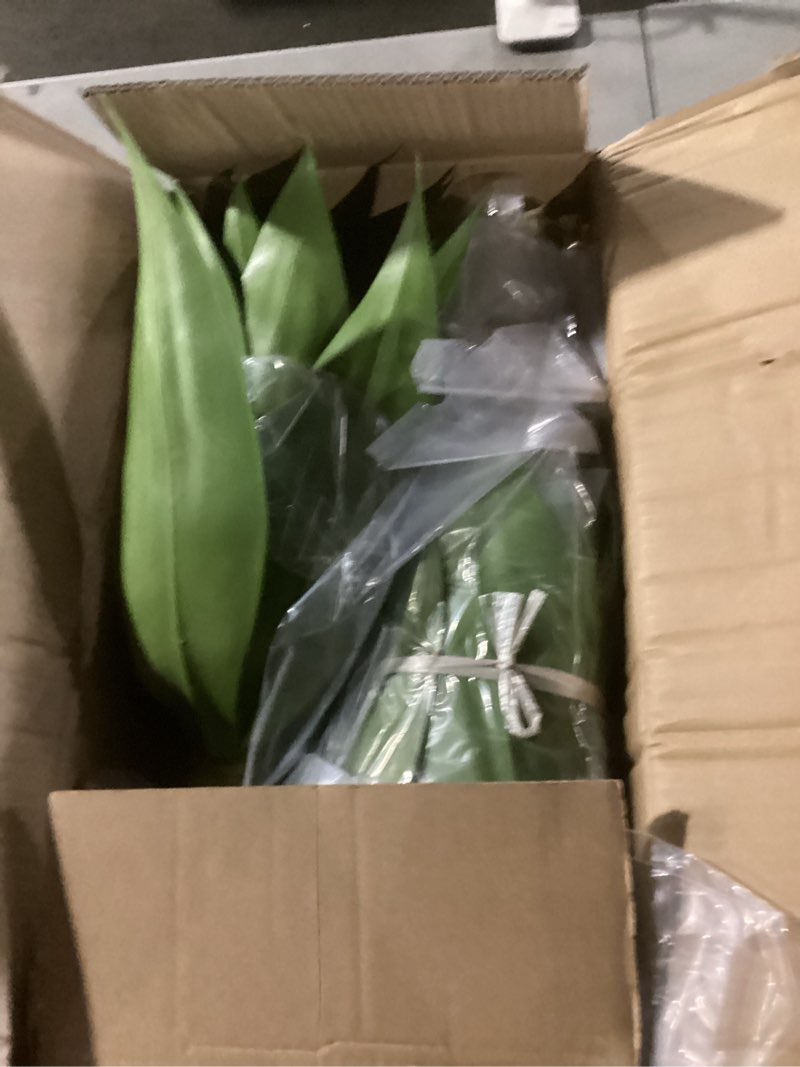 Condition photo showing As Is for artificial agave plants,large uv resistant fake agave planters for indoor and outdoor decorating plantas artificiales decorativas grandes(2pack, 28") 28"green-2