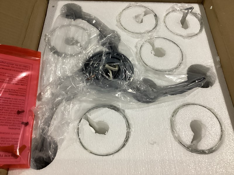 Condition photo showing Good Condition for WILON Black Flush Mount Ceiling Light, Farmhouse Kitchen Lighting Fixtures Ceiling Mount, 3-Light Clear Glass Semi Flush Mount Ceiling Light Fixture for Hallway Entryway Foyer Bedroom Laundry Room Black 3-light