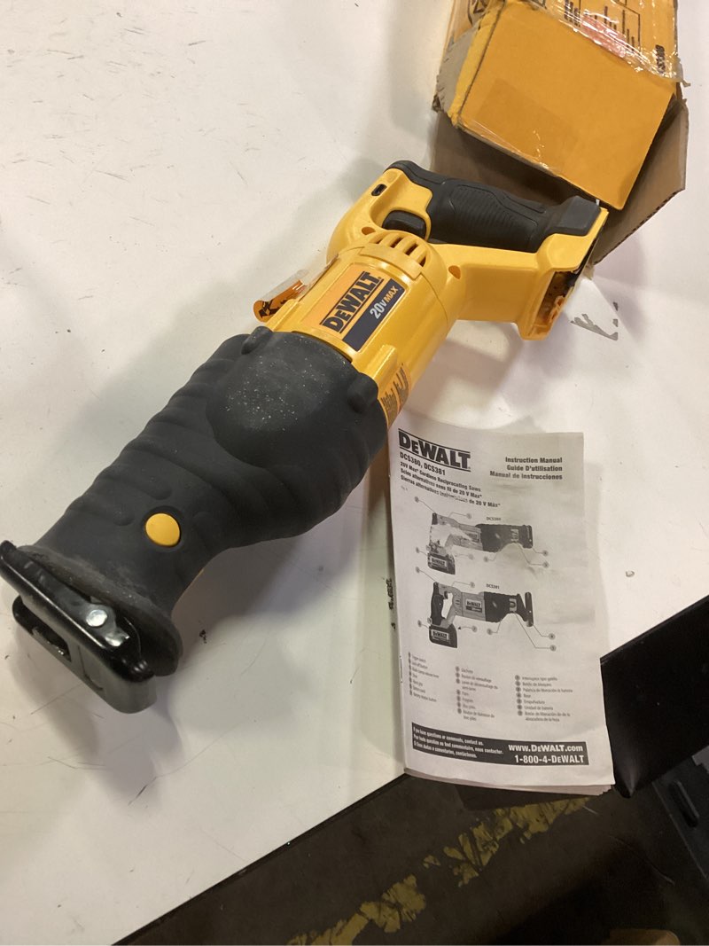 Condition photo showing As Is for DEWALT DCS382B 20V MAX* XR?« Brushless Cordless Reciprocating Saw (Tool Only) , Black