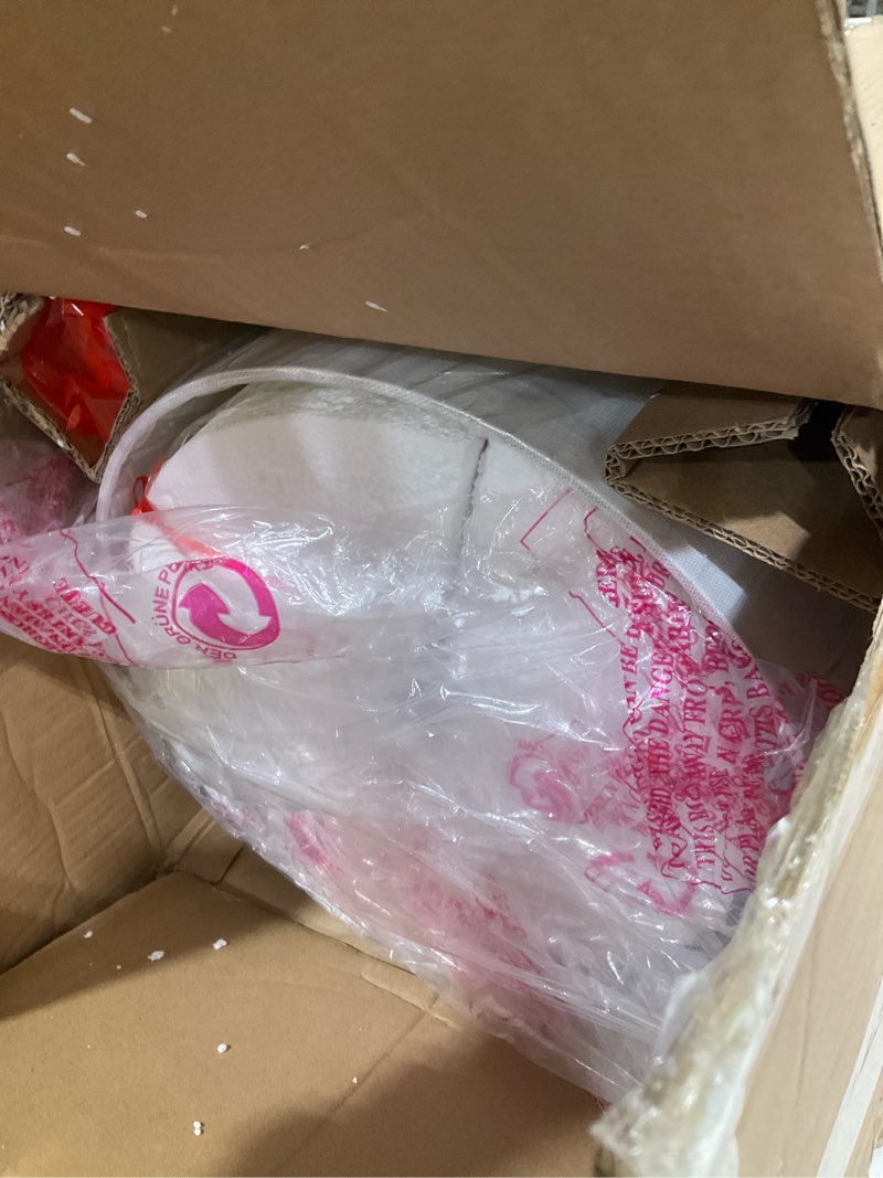 Condition photo showing Good Condition for jonathan y 25.5" clear/chrome glass teardrop table lamp set of 2 for bedroom, modern bedside lamps for living room, white linen drum shade, led bulbs included (jyl1081c-set2)