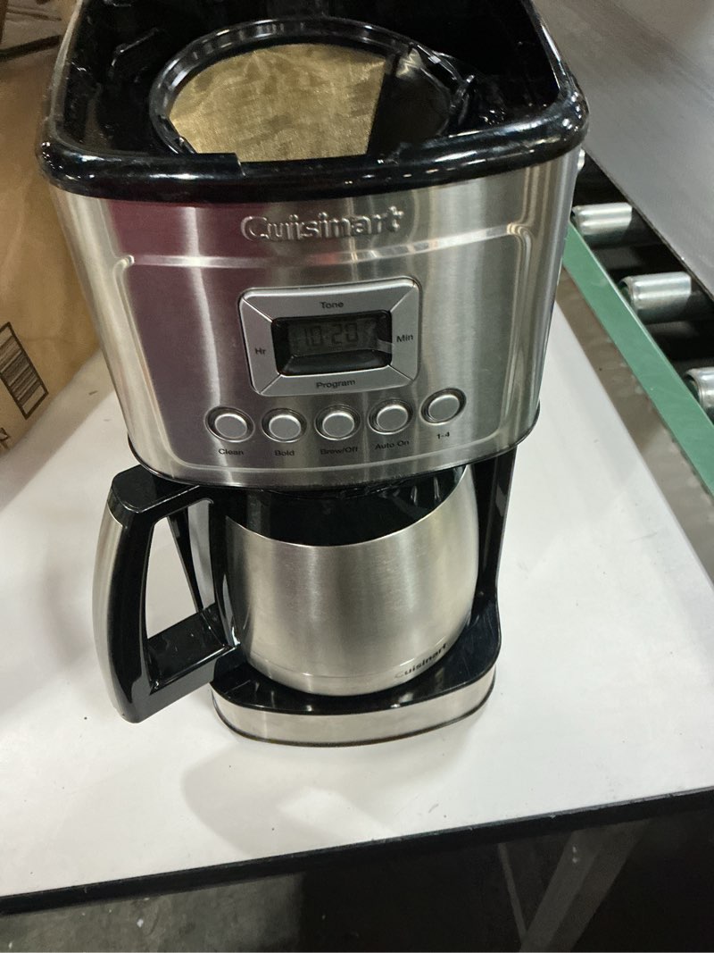 Condition photo showing Good Condition for Cuisinart 12-Cup Coffee Maker, Programmable PerfecTemp Thermal Carafe Coffee Machine with 1-4 Cup Setting, Brew Strength Control and Brew Pause, Stainless Steel, DCC-3400NAS, Silver