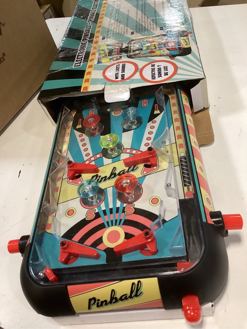 Condition photo showing As Is for LEXiBOOK Table Electronic Pinball, Action and Reflex Game for Children and Family, LCD Screen, Light and Sound Effects, JG610 Retro