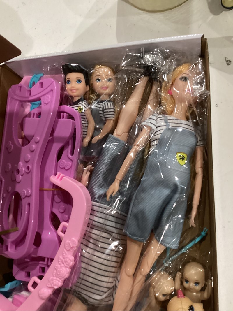 Condition photo showing New/Like New for Pregnant Dolls Set of 6 People with Removable Baby, 12 Inch Realistic Mommy Doll Set for Kids, Educational Pregnancy Doll Toy, Role Play Gift for Girls Ages 3+