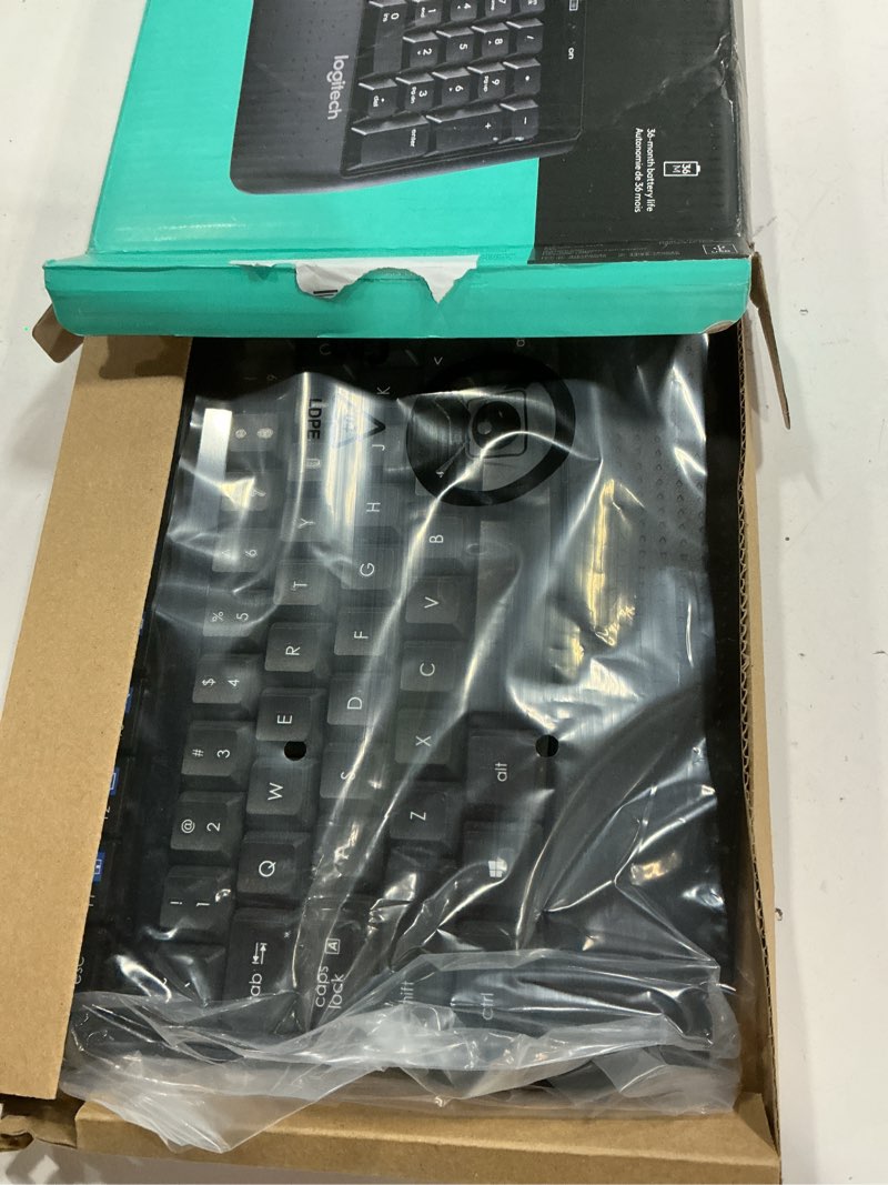 Condition photo showing Good Condition for Logitech K345 Wireless Keyboard - Full-Sized Keyboard with Palm Rest, 2.4 GHz Wireless USB Receiver - for PC, Laptop Keyboard 1 Pack
