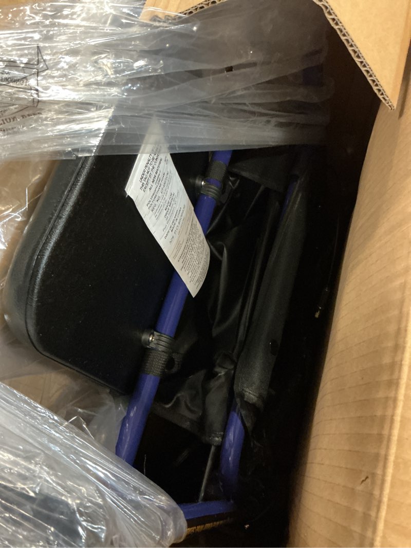 Condition photo showing Good Condition for drive medical rollator walker with seat - stable mobility support - height adjustable - durable steel frame construction - smooth 7.5" wheels - foldable - 350 lb limit - blue
