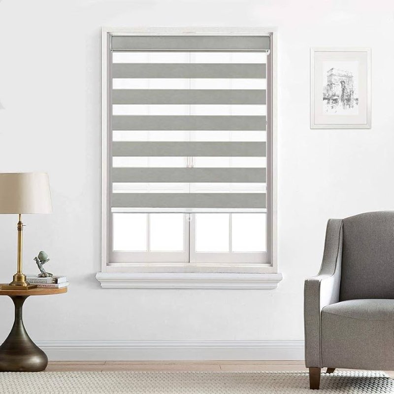 pesalco zebra roller shades, cordless zebra blinds for window, window blinds for indoor, light contr