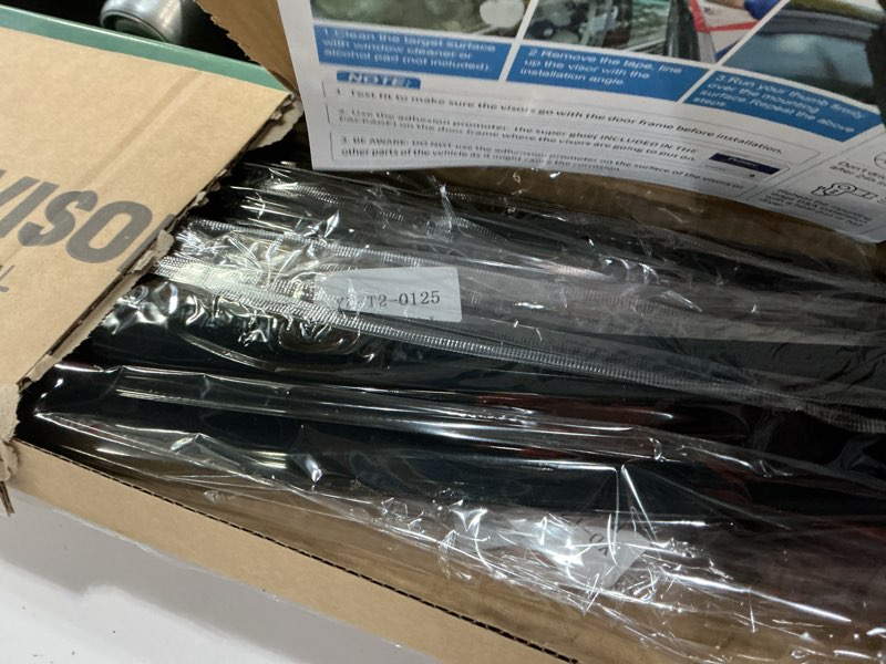 Condition photo showing New/Like New for window visors rain guards for 2014-2018 chevy silverado/gmc sierra 1500 full-size cab, out-channel window vent wind deflectors visors shades for 2015-2019 silverado/sierra 2500hd 3500hd crew cab 2014-2018 silverado/sierra crew cab