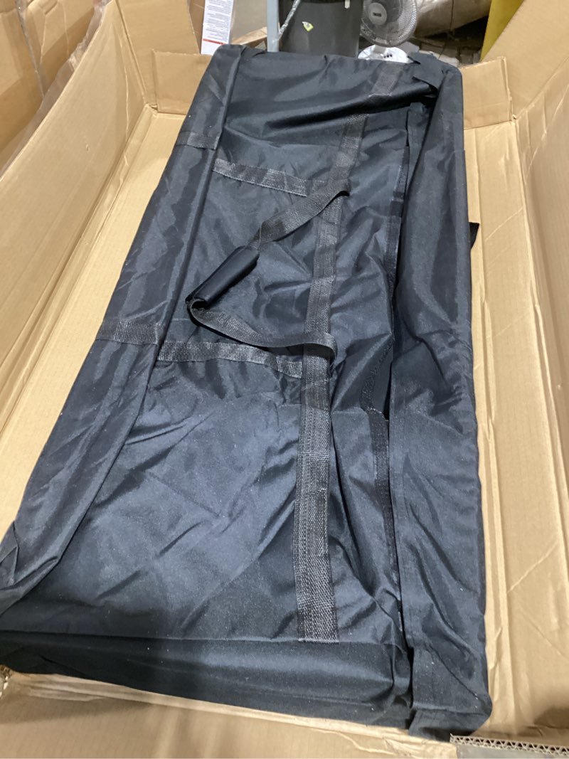 Condition photo showing As Is for rdcmkl dj table stand portable booth, all-metal heavy-duty foldable dj stand, iron plate surface dj facade booth, with 8 machine-washable scrims, travel bag standard 40x20x45
