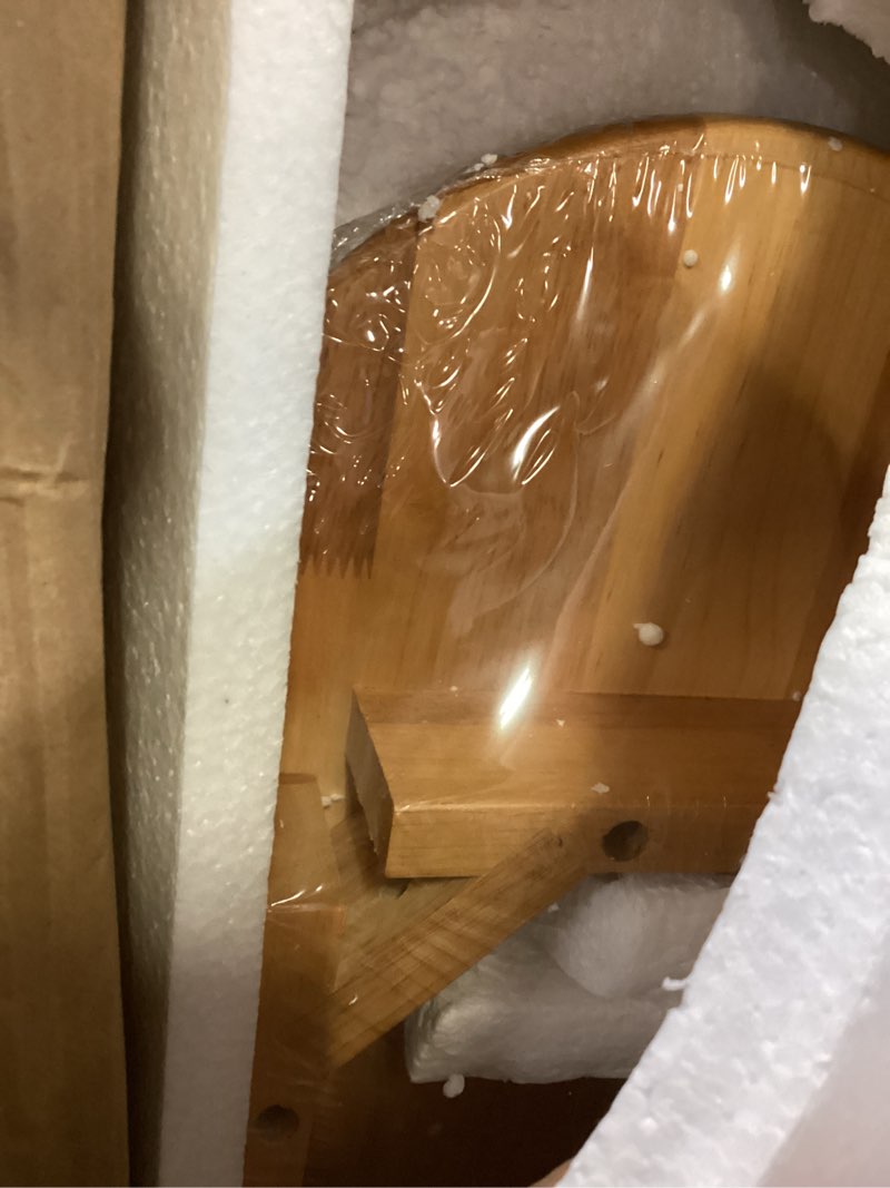Condition photo showing New/Like New for buzleer natural solid wood bench, 47.3" l – narrow mid-century wooden bench for entryway, kitchen, dining, bedroom & shoe storage natural 47"