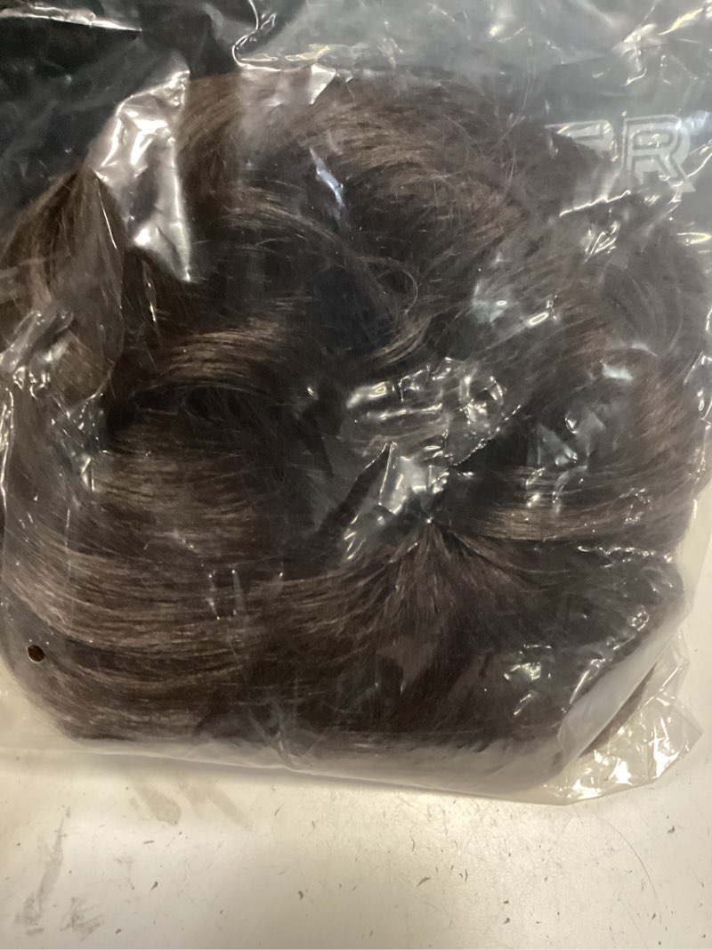 Condition photo showing Good Condition for Hair Toppers for Women Hair Topper Short Pixie Cut Toppers Hair Pieces for Women with Thinning Hair Synthetic Toppers for Thin Hair Hair Topper Wiglets (Natural brown)