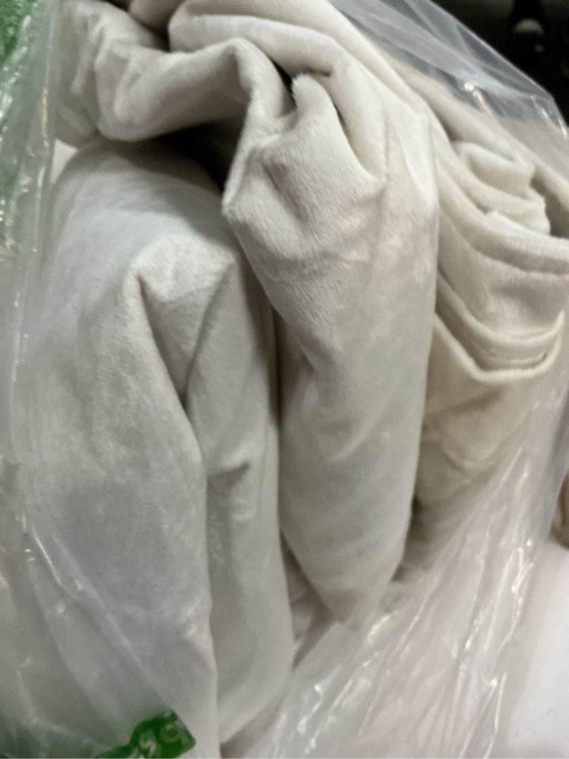 Condition photo showing Good Condition for 100% blackout ivory off white velvet curtains 90 inch long for living room,set of 2 panels liner rod pocket back tab thermal window drapes room darkening heavy decorative curtains for bedroom cream ivory 52"w x 90"l (pack of 2)