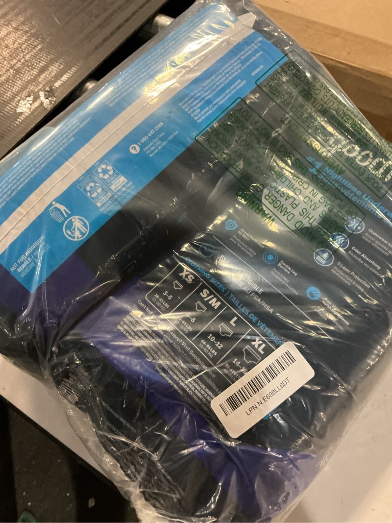 Condition photo showing Good Condition for goodnites boys' nighttime underwear, size xxl (120-165 lbs), 24 ct (2 packs of 12), packaging may vary xx-large 24