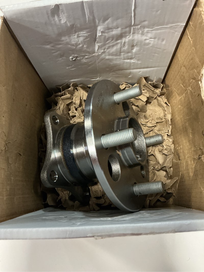 Condition photo showing As Is for eccpp rear wheel hub bearing assembly 4 lugs 1993-2002 for toyota corolia, 93-02 for chevy prizm, 93-1997 geo prizm 512018 non abs