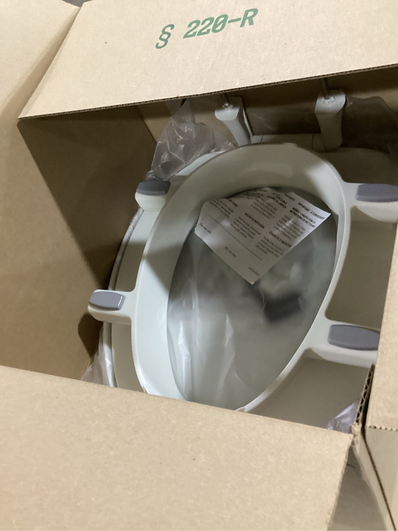 Condition photo showing Good Condition for bemis assurance 3" raised toilet seat for seniors, made in usa, secure hinges, clean shield guard, elongated, white elongated raised seat