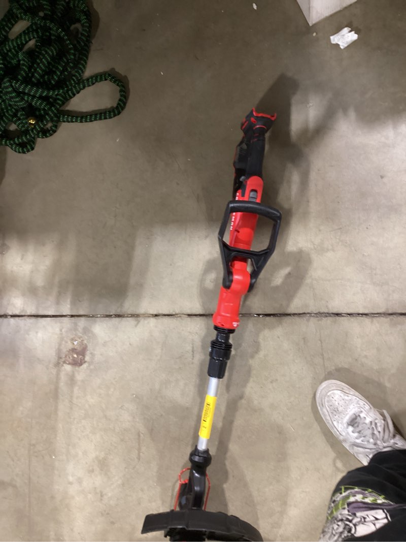 Condition photo showing As Is for prorun pst120 20-volt 12-in straight shaft battery string trimmer 4 ah (battery included) (charger included) incomplete