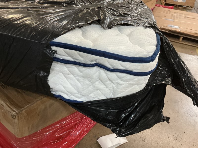 Condition photo showing As Is for Full Size Mattress, 12 Inch Hybrid Mattress in a Box, Memory Foam Individually Wrapped Pocket Coils Innerspring Pressure Relief, Medium Firm - CertiPUR-US Certified, Fiberglass-Free, 54x75 Inches Full 12 Inch