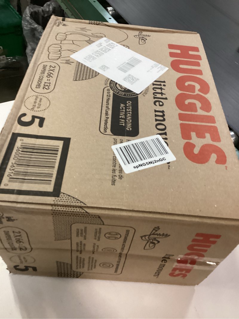 Condition photo showing New/Like New for Huggies Little Movers Disposable Diapers - Econ+ Pack - Size 5 - 132ct
