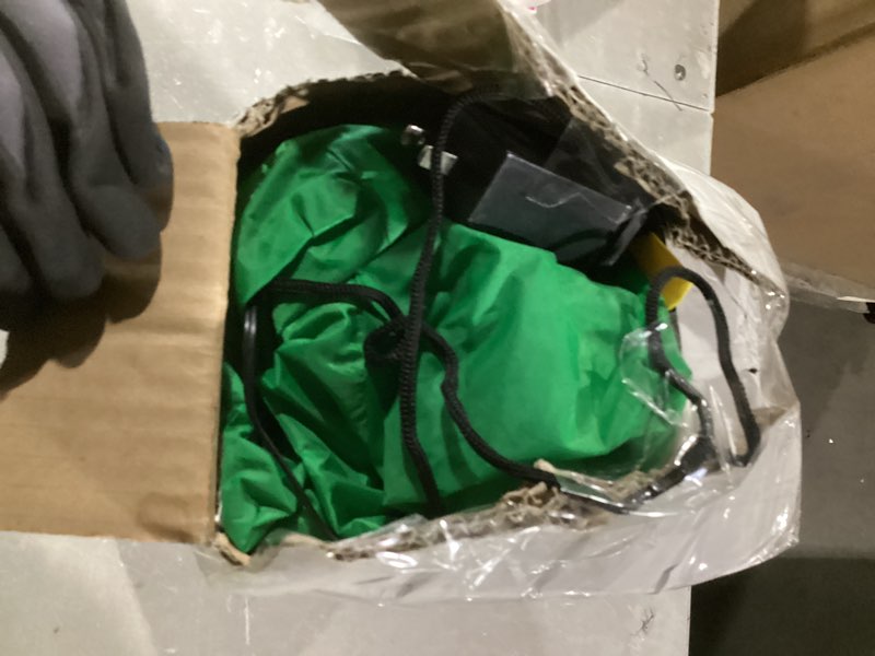 7ft christmas inflatable outdoor decoration tree with green monster climbing ladder and dog, funny b