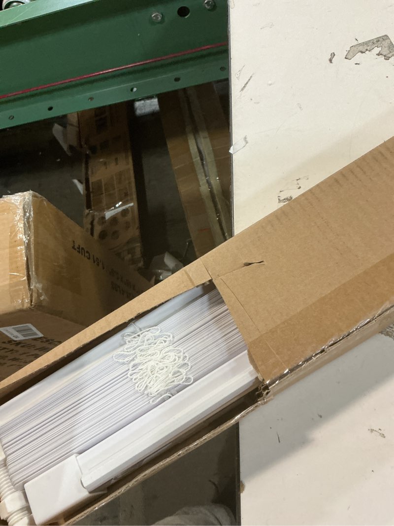 Condition photo showing Good Condition for LazBlinds No Tools No Drill 1" Vinyl Mini Blinds, Cordless Blinds for Windows, Light Filtering Horizontal Window Blinds & Shades, 47" W x 72" H, White Cordless-white 47" W x 72" H