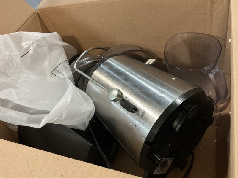 Condition photo showing As Is for Canoly C16 Cold Press Juicer, 6" Extra Wide Feed Chute, 3-IN-1 Strainers (Juice & Sorbet & Nut Milk), Powerful AC Brushless Motor, Self Precut System, Juicer Machines with BPA-Free (Space Gray)