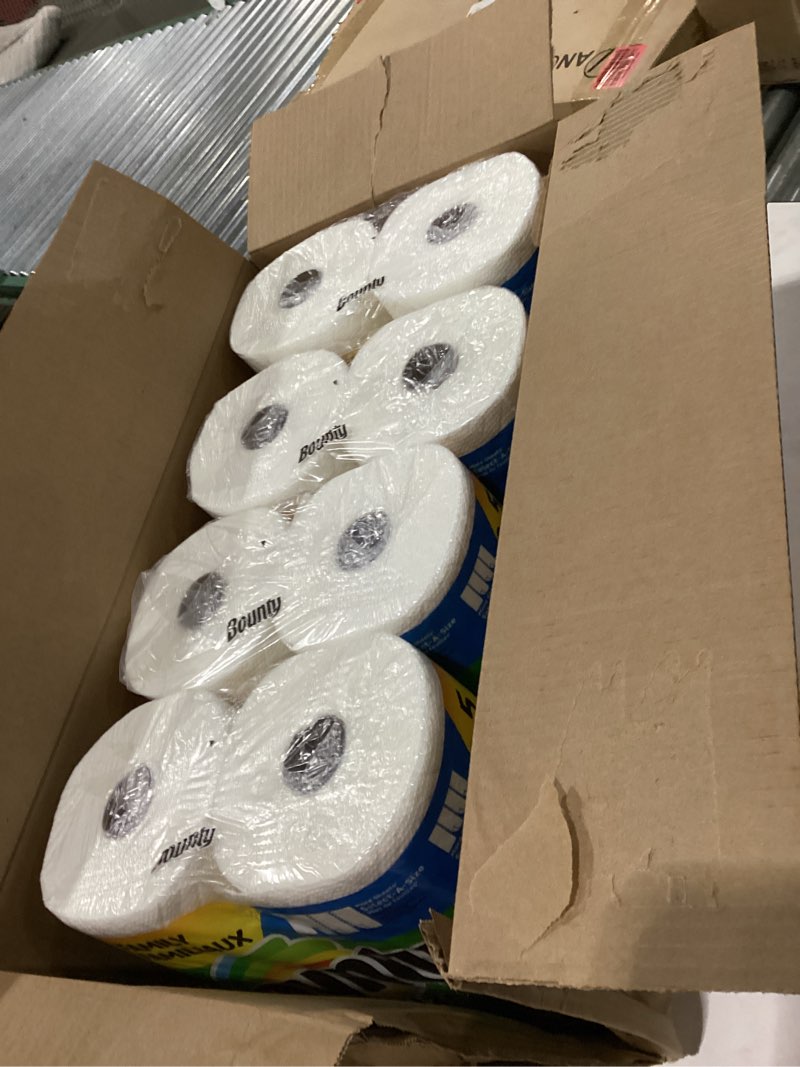 Condition photo showing New/Like New for 8 family rolls bounty