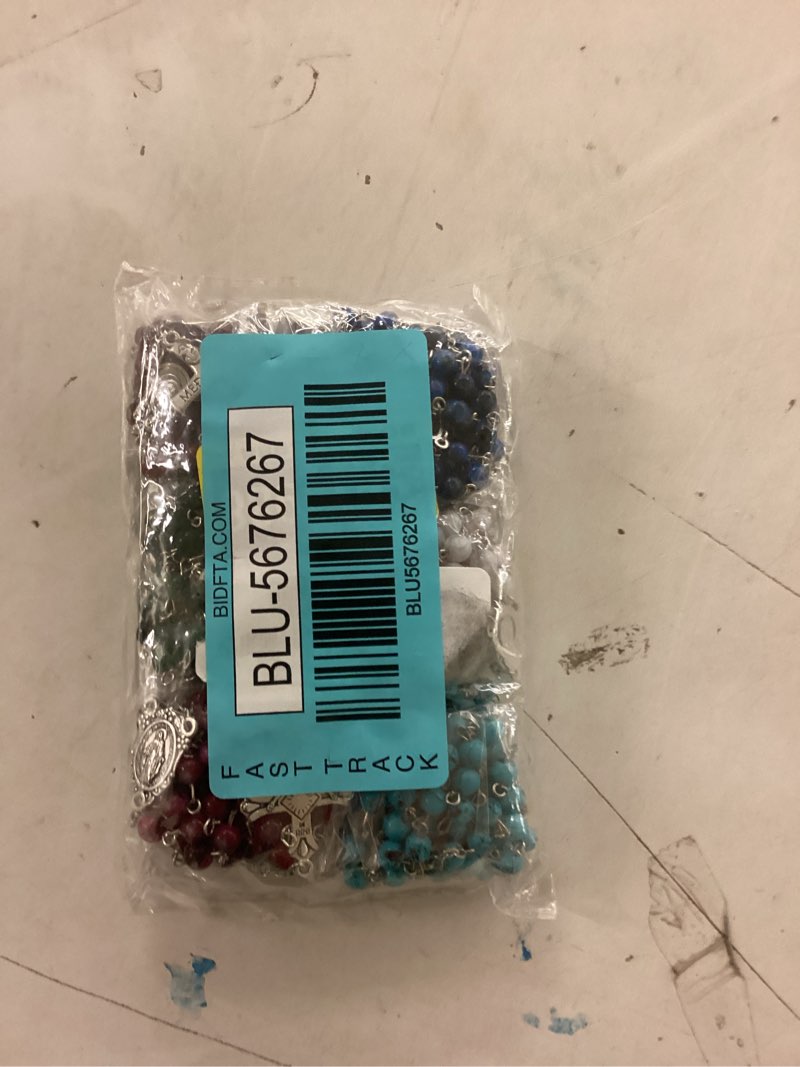 Condition photo showing New/Like New for rosary beads catholic bulk for women men, rose our father beads with jesus christ crucifix cross first communion confirmation gifts-multiple colors