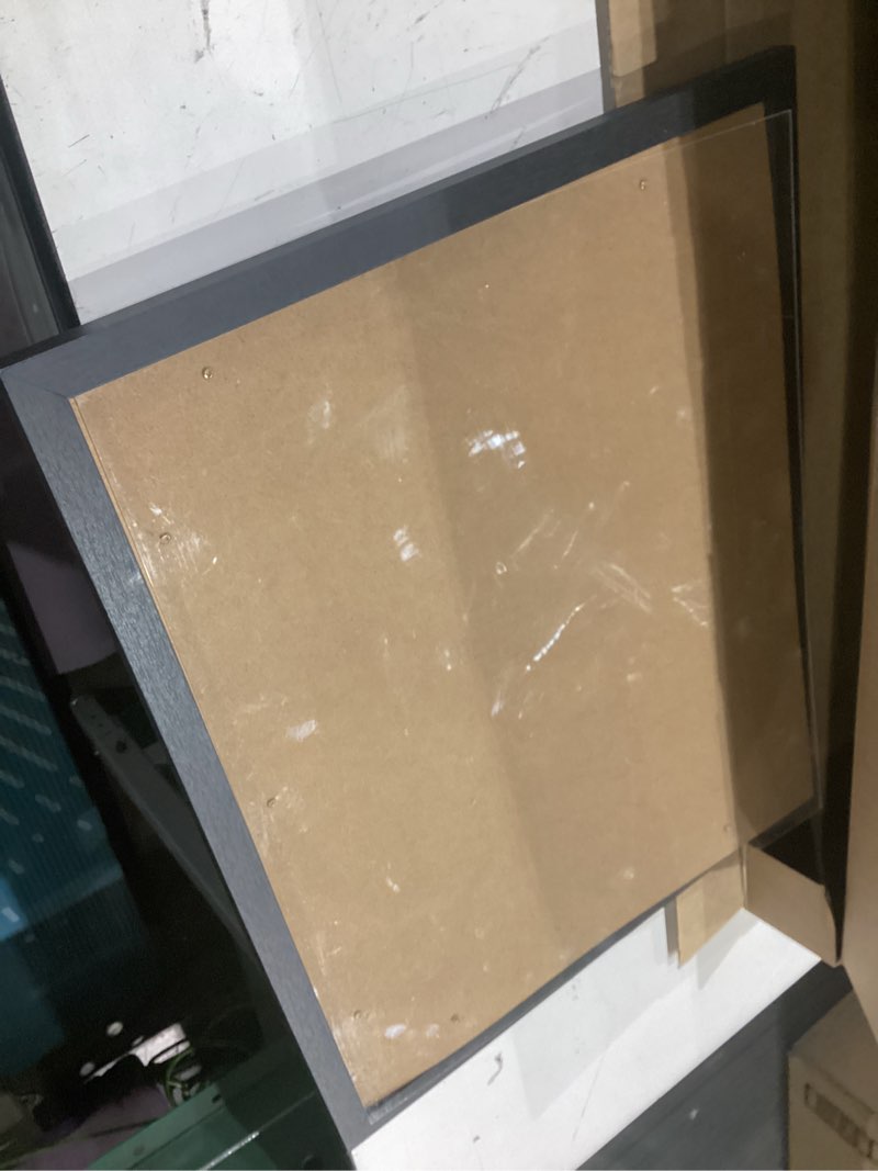 Condition photo showing As Is for a plus max 16x20 picture frame, black engineered wood frame for 16 x 20 inch picture poster photo, light weight 16 by 20 frame with wood-grain for wall - 1 pack/black/16 x20 black 16x20 1 pack