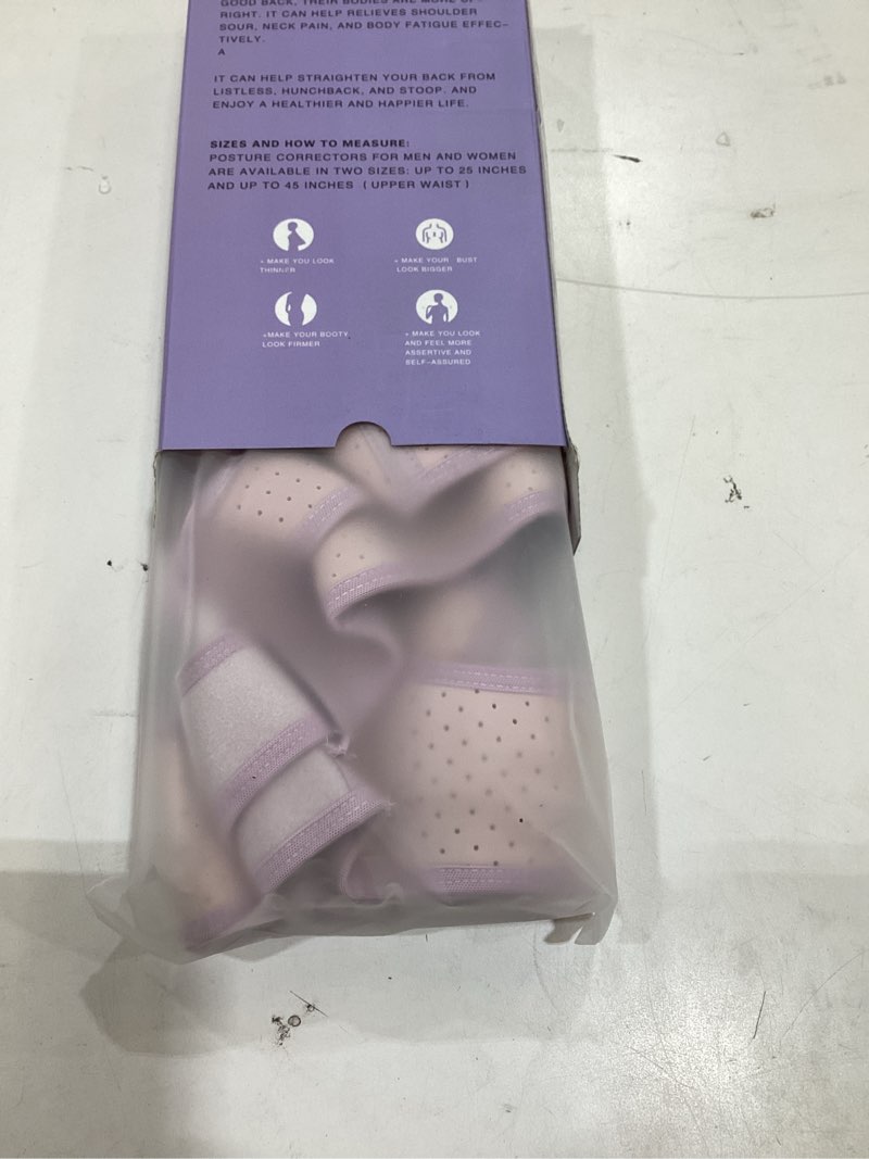 Condition photo showing Good Condition for Posture Corrector For Women, Adjustable Back Brace For Posture, Back Posture Corrector Providing Pain Relief From Lumbar, Neck, Shoulder, And Clavicle, Back (S/M Upper Waist 27-35 Inch) a Purple Small/Medium Purple