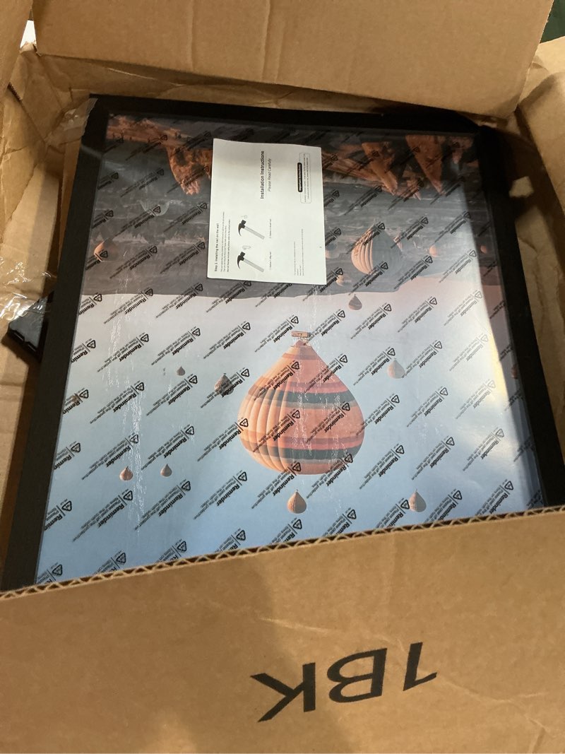 Condition photo showing Good Condition for 14x19 Picture Frame Black for Poster Photo Picture, Horizontal and Vertical Formats for Wall Hanging, 14 x 19 Wall Gallery Poster Photo Frame with Shatter Resistant Plexiglass,Black Black 14x19 inch