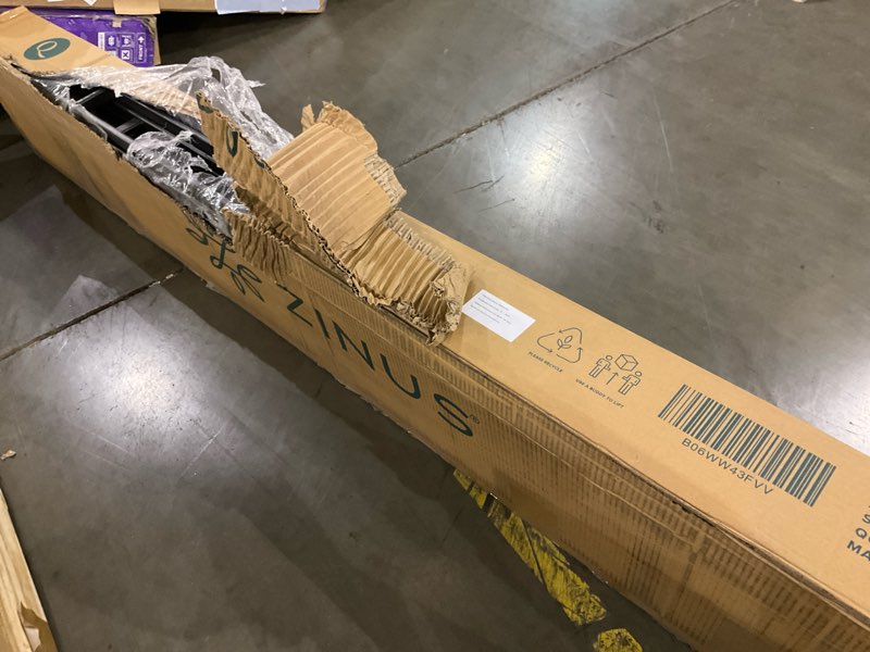 Condition photo showing Good Condition for ZINUS Metal Box Spring with Wood Slats, 4 Inch Mattress Foundation, Sturdy Steel Structure, Easy Assembly, Queen White Queen 4 Inch Box Spring Only