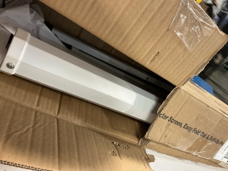 Condition photo showing Good Condition for pyle 40-inch portable projector screen with tripod stand - lightweight and durable movie projector screen, easy pull setup, 4:3 aspect ratio, perfect for indoor/outdoor use, schools & conferences