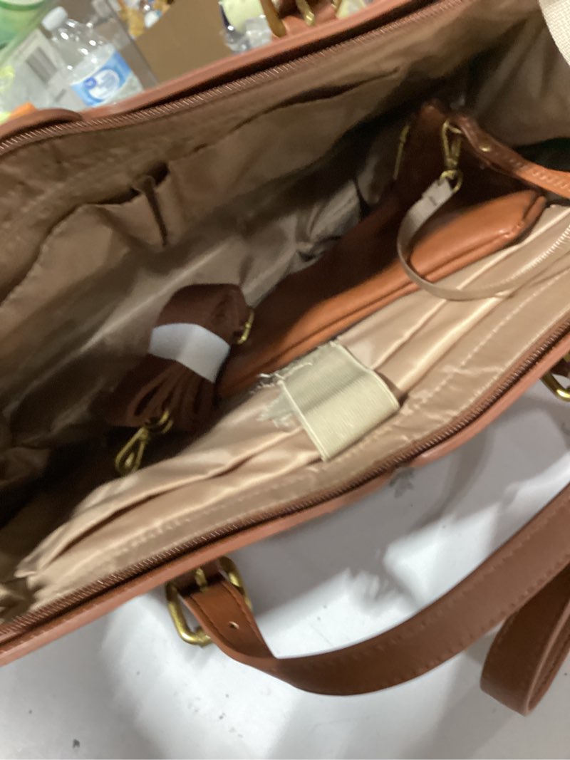 Condition photo showing Good Condition for LOVEVOOK Laptop Bag for Women,Vintage Tote Bag for Work,Waterproof Handbags Shoulder Bag,Leather Office Computer Bag 15.6 Inch Light Brown