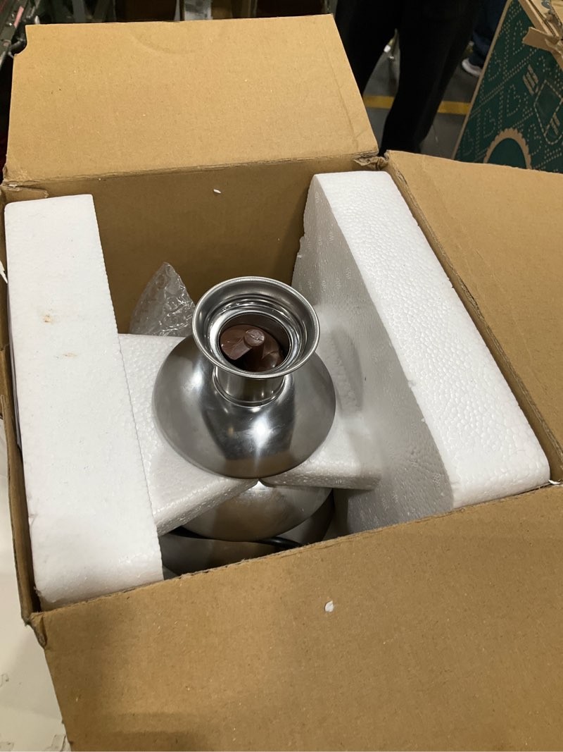 Condition photo showing Good Condition for 4 Tier Chocolate Fountain Party Fountain, Stainless Steel Electric Chocolate Fondue Fountain Machine for Birthday Party Wedding