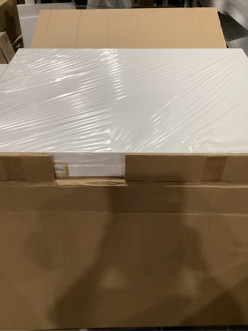 Condition photo showing New/Like New for Masterpiece Z2MM-2434 Monet Pro 1.5" Deep Monterey 10.5 oz Cotton Medium Texture Stretched Canvas 24" x 34" White 2 Pack