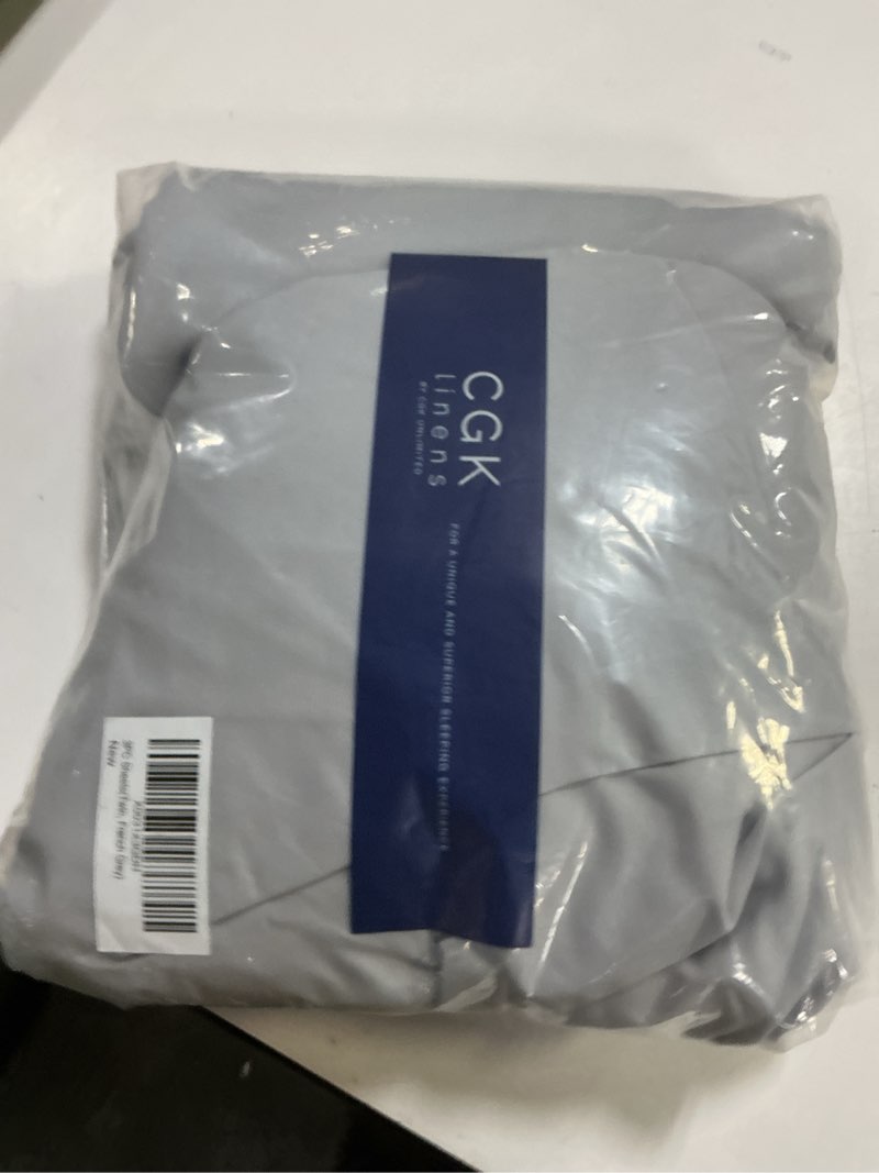 Condition photo showing New/Like New for Twin Size 3 Piece Sheet Set - Comfy Breathable & Cooling Bed Sheets Set - Hotel Luxury Bedding for Women, Men, Kids, Teens, Boys & Girls - Deep Pockets, Soft and Wrinkle Free - Oeko-Tex - French Grey 03 - French Grey Twin