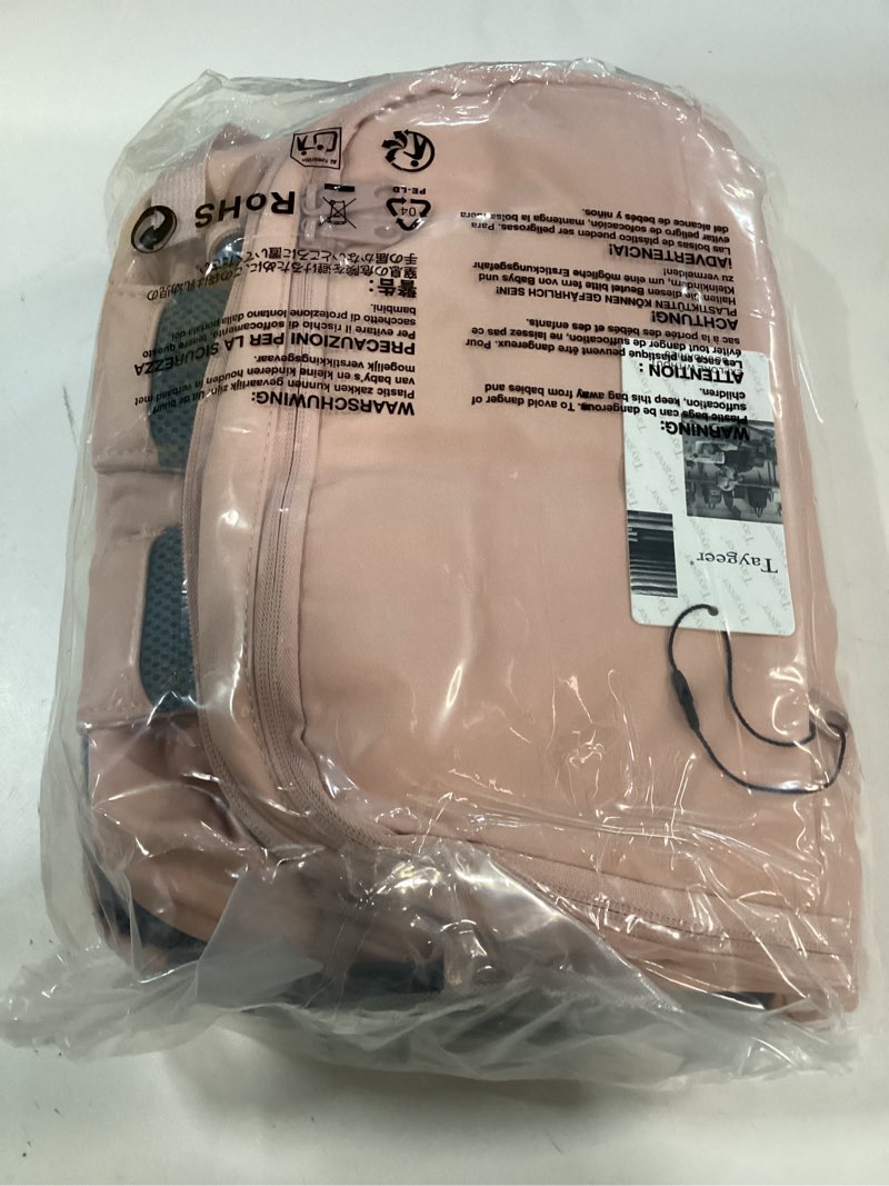 Condition photo showing New/Like New for Large Capacity Foldable Travel Bag Expandable Portable Carry on Bag Dry&Wet Separation Sports Duffel Bags Dull Pink