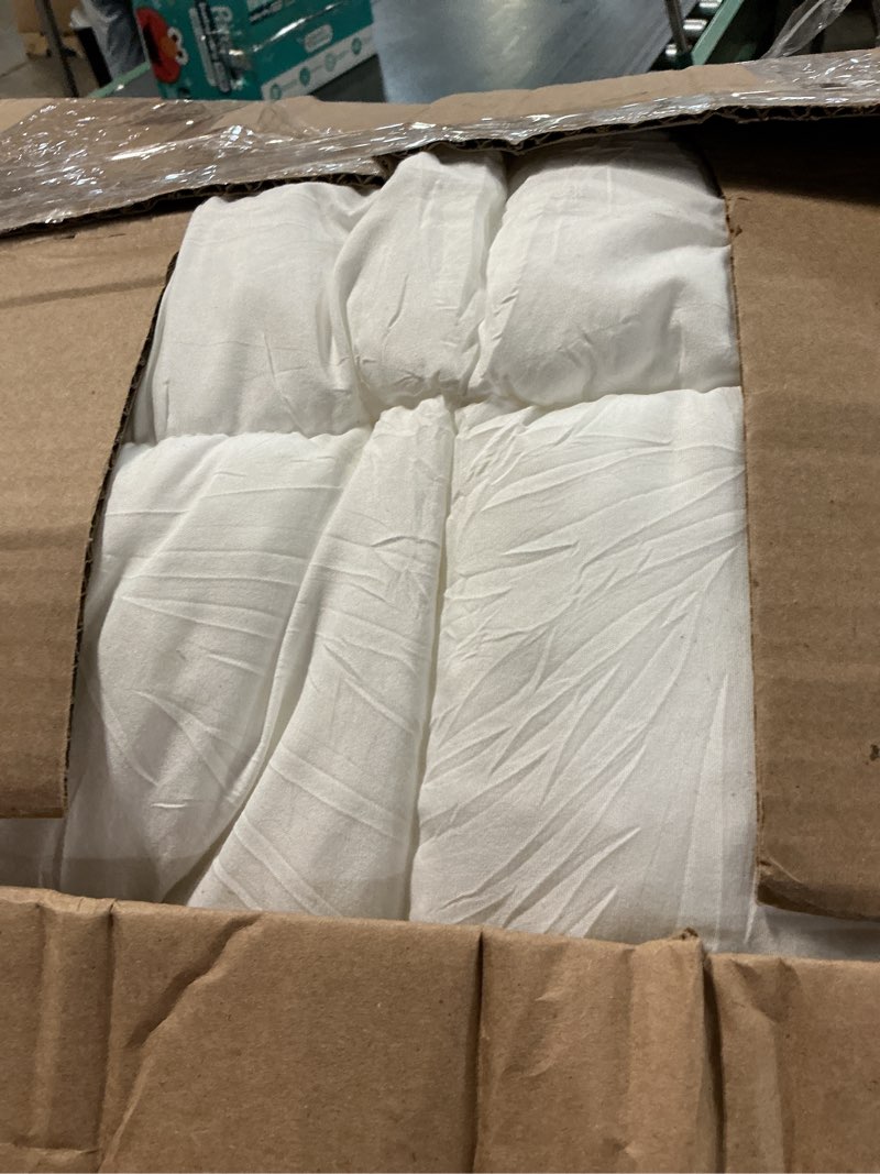 Condition photo showing As Is for mattress topper - extra firm support pillow top,1300gsm mattress pad, gel-infused memory foam for back pain pressure relief with 6"-18" deep pocket(queen,60"x80") white queen