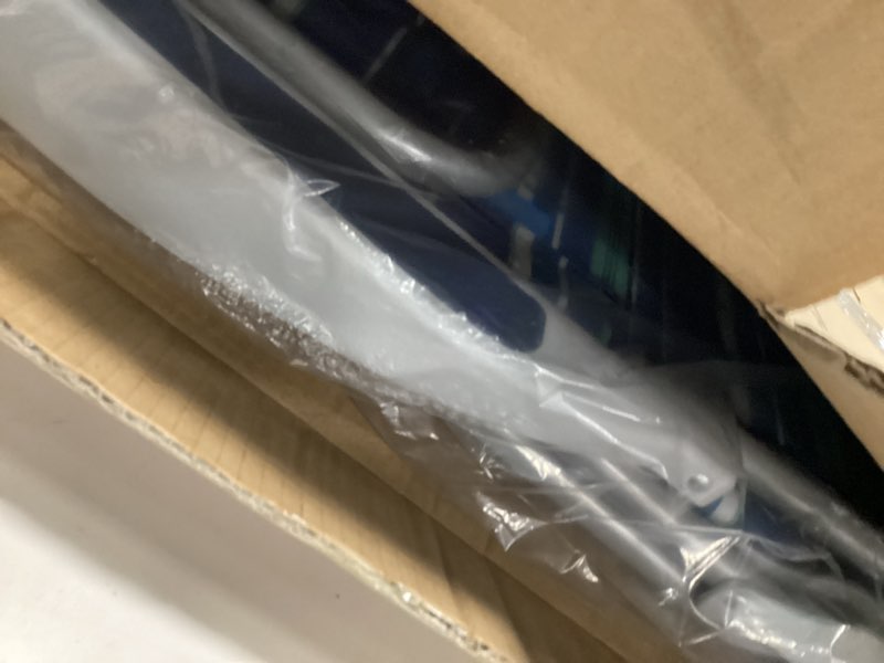 Condition photo showing Good Condition for Beach Chairs for Adults Heavy Duty, Compact Portable Lay Flat Folding Chair with Backpack Straps and Large Cooler Pouch, Support to 350LBS (Stripes_Blue&Cyan) Stripes-blue&cyan