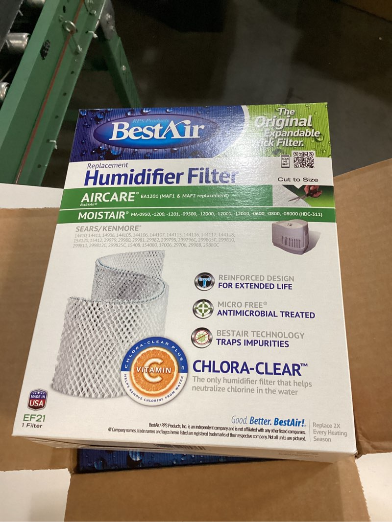 Condition photo showing New/Like New for bestair ef21-pdq-3 extended life humidifier replacement paper wick humidifier filter, 10.7" x 8.3" x 3.2", for emerson, sears & kenmore models, 3 pack