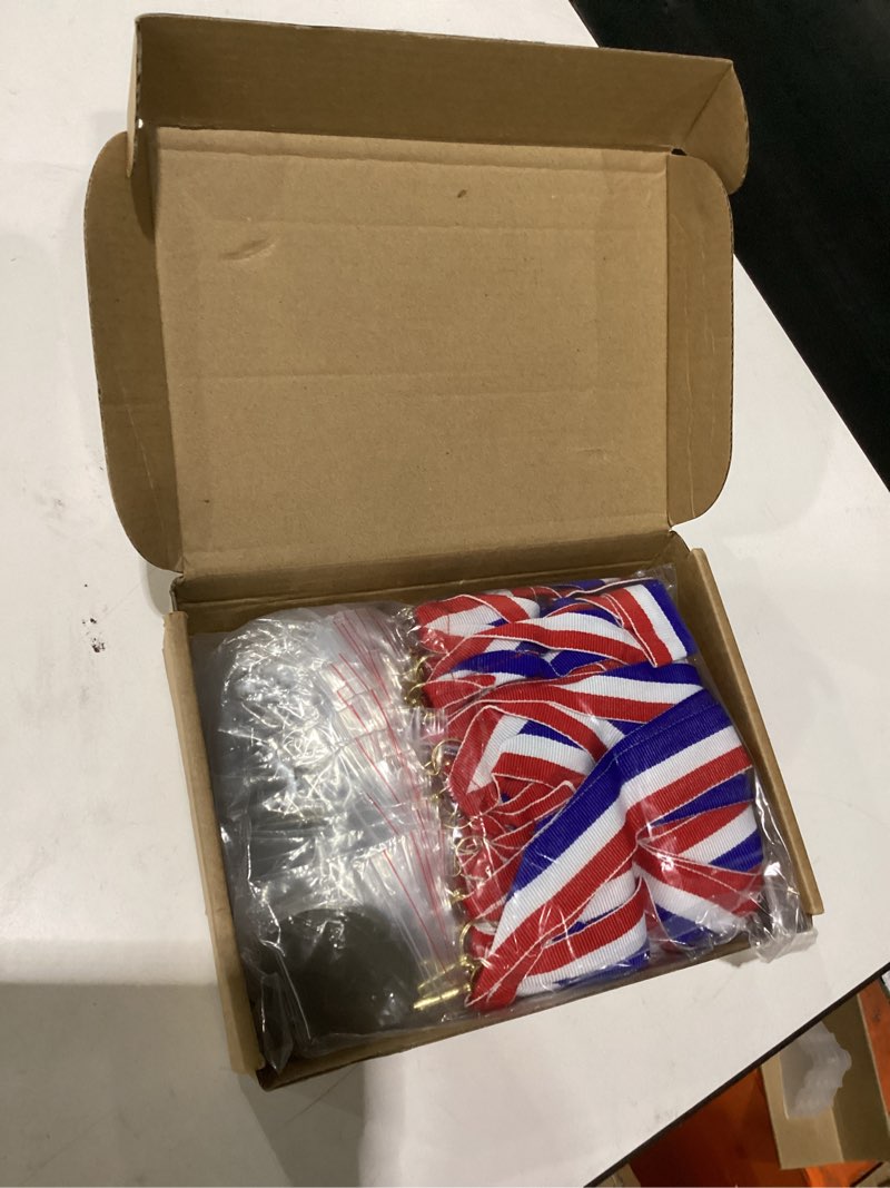 Condition photo showing Good Condition for remuuly 30/60 pcs fun run medals bulk 2" track and field medals abstract gold running trophy with neck ribbons prize gift for tournaments sports competition group adult event 30 gold